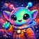 A vibrant geometric abstract avatar with bold colors and intricate patterns, suitable for a friendly profile picture.